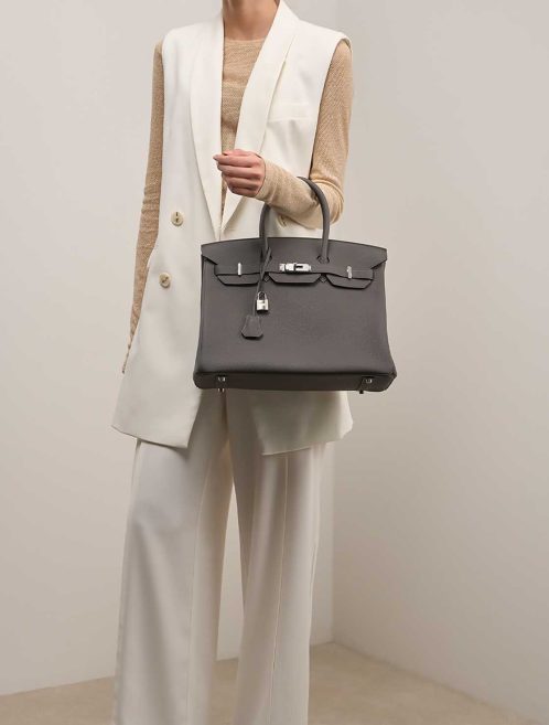 Hermès Birkin 35 Togo Étain on Model | Sell your designer bag