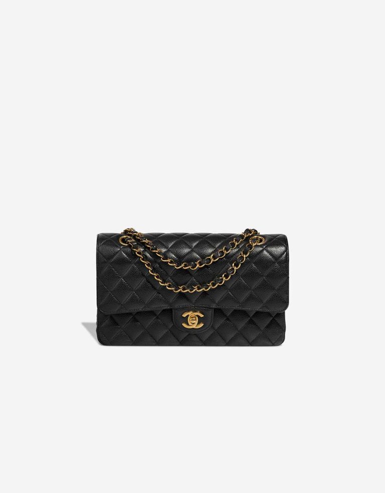 Chanel black classic medium flap bag sale