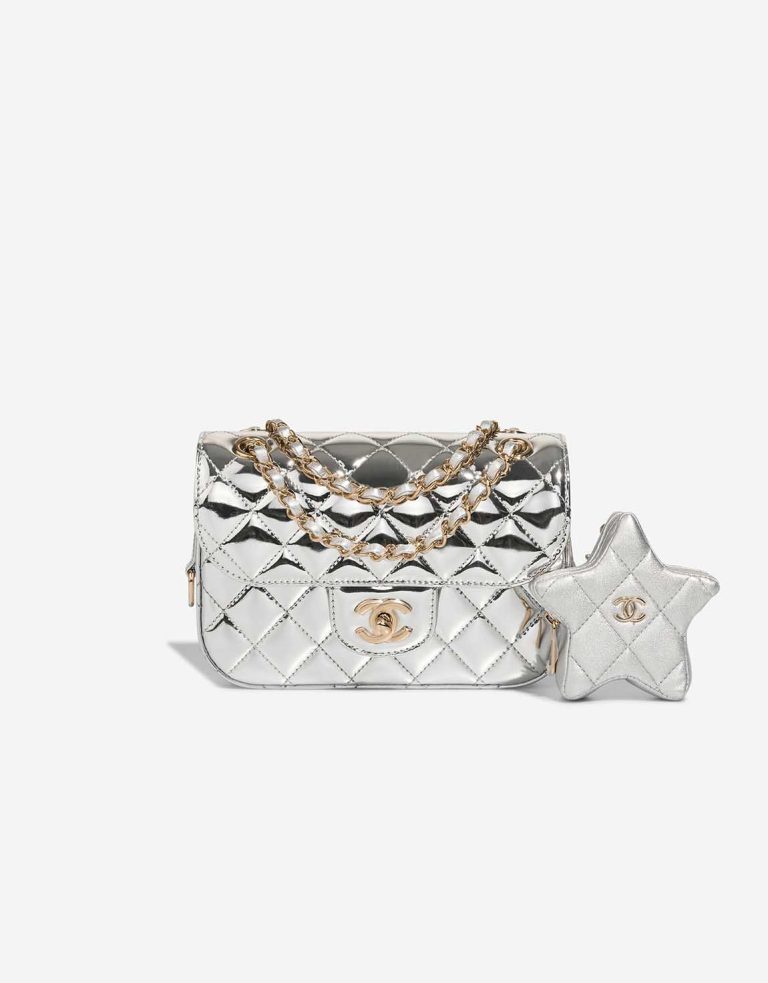 Chanel Timeless Small Patent Silver Front | Verkaufen Sie Ihre Designer-Tasche