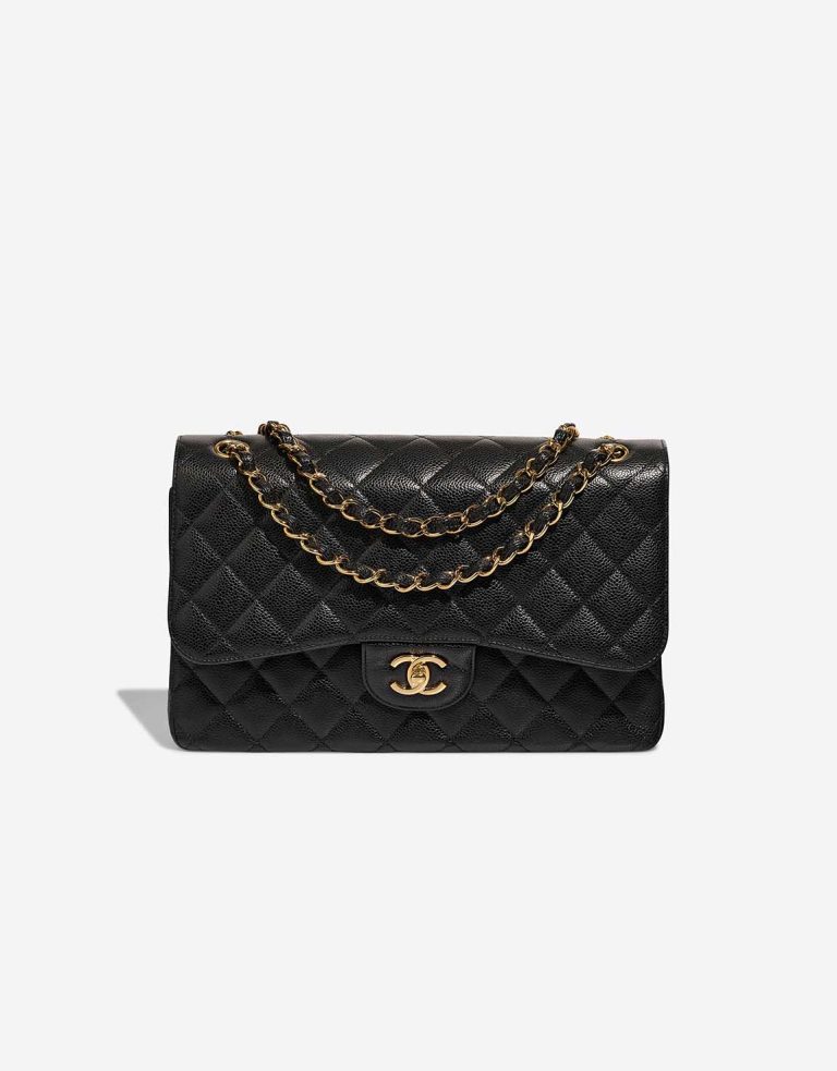 Chanel Timeless Jumbo Caviar Black Front | Sell your designer bag