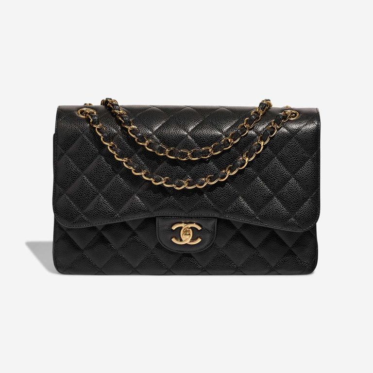 Chanel Timeless Jumbo Caviar Black Front | Sell your designer bag