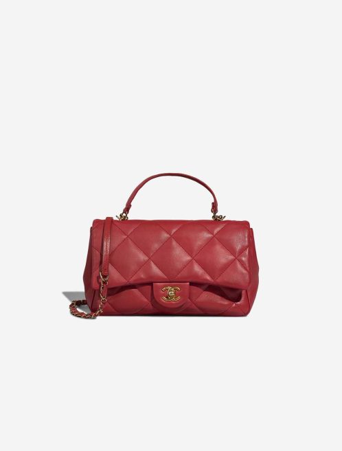 Chanel Timeless Flap Bag Small Lamb Red Front | Sell your designer bag