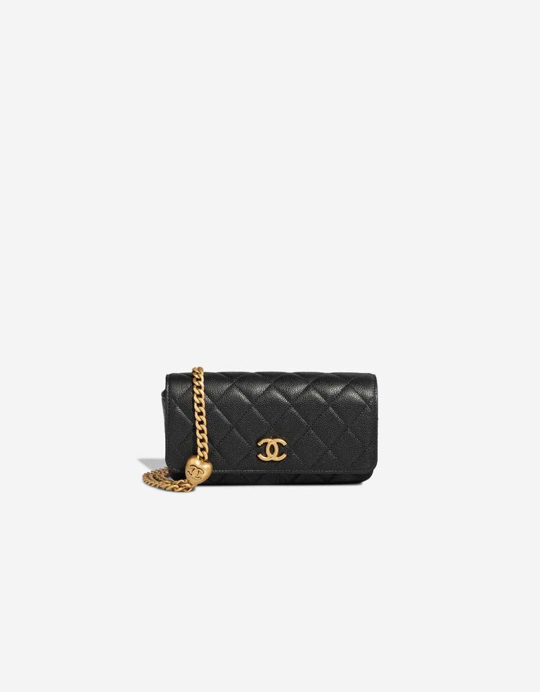 Chanel Timeless Chain Pouch Caviar Black Front | Sell your designer bag