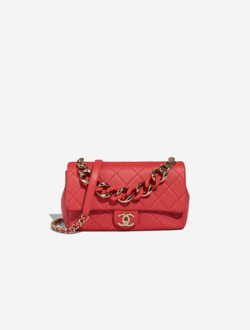 Chanel Timeless Flap Bag Small Coated Lamb Red Front | Sell your designer bag