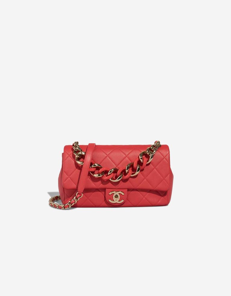 Chanel red small flap bag sale