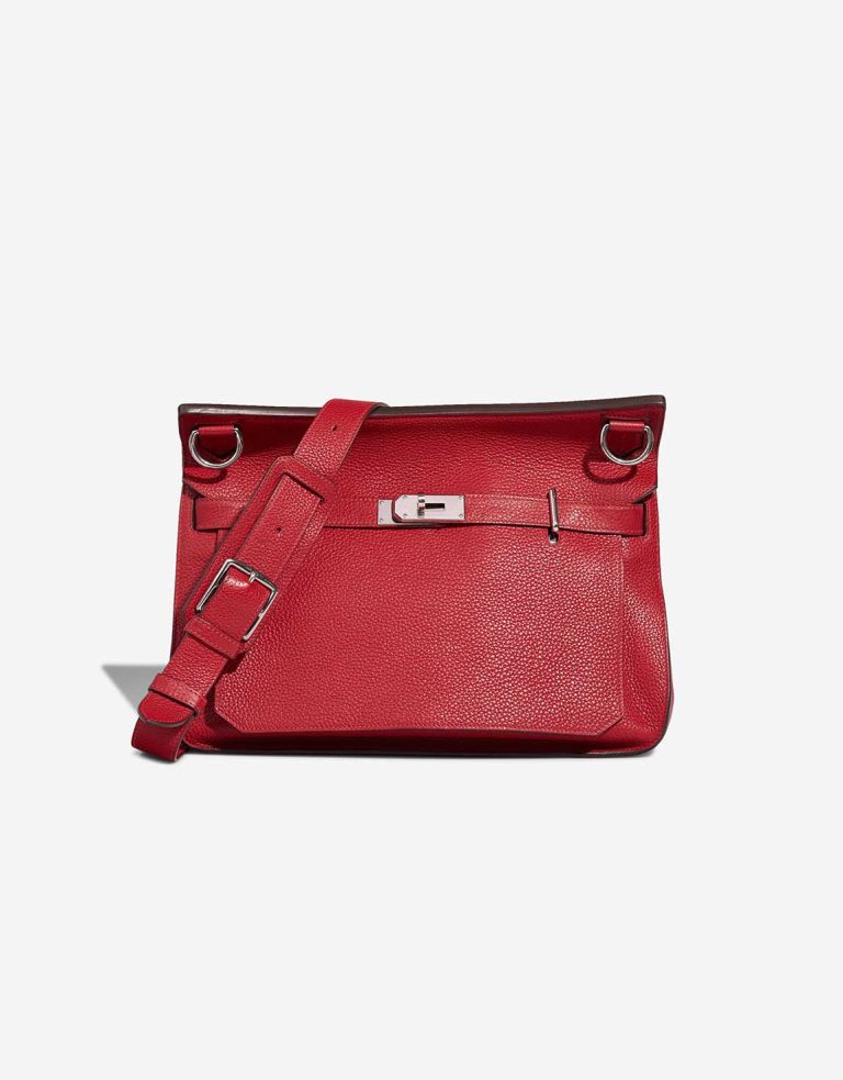 Hermès Jypsière 34 Taurillon Clémence Rouge Vif Front | Vendre votre sac de créateur