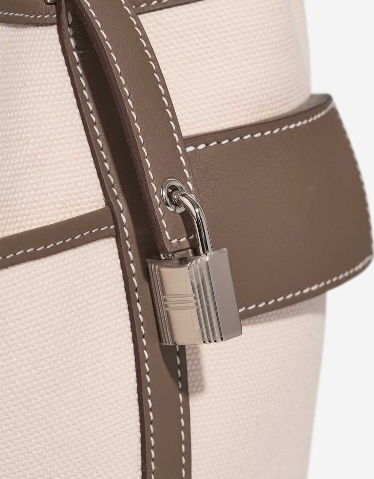 Hermès Picotin Cargo 18 Toile Goeland / Swift Écru / Étoupe Closing System | Sell your designer bag