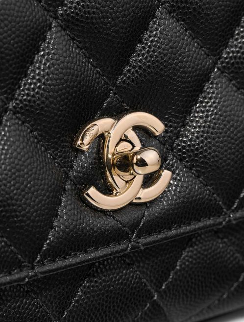 Chanel Timeless Handle Mini Square Caviar Black Closing System | Sell your designer bag