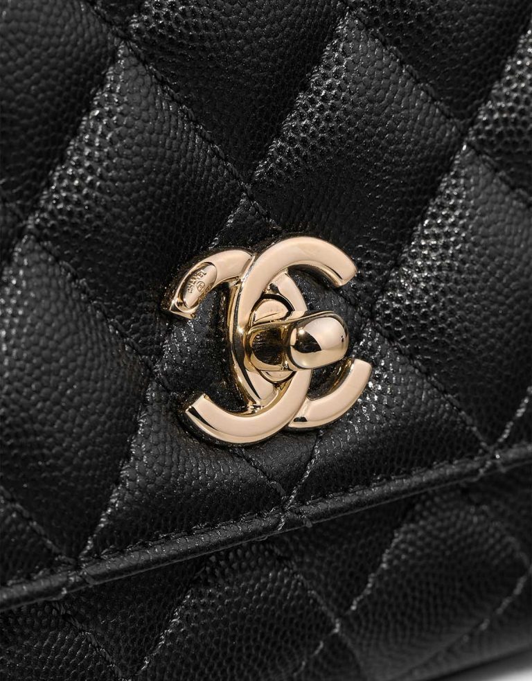 Chanel Timeless Griff Mini Quadrat Caviar-Leder Black Front | Verkaufen Sie Ihre Designertasche