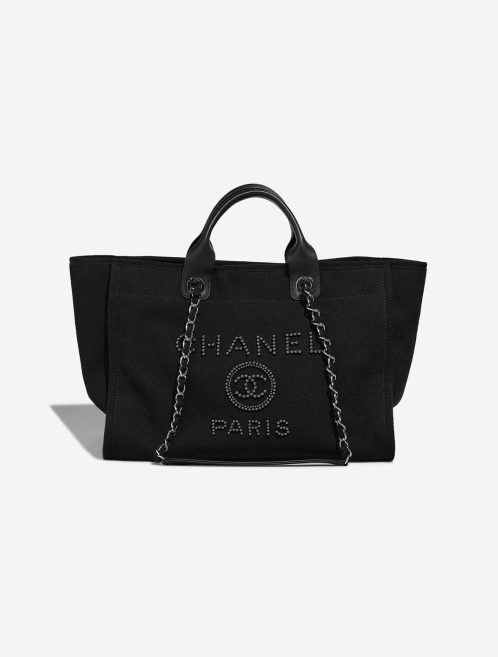 Chanel Deauville Medium Canvas / Calf Black Front | Sell your designer bag