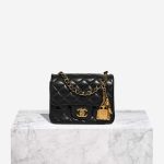 Chanel Timeless Mini Square Lammleder Schwarz Front | Verkaufen Sie Ihre Designer-Tasche