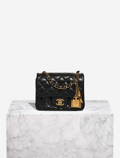 Chanel Timeless Mini Square Lamb Black Front | Sell your designer bag