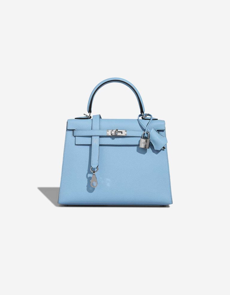 Hermès Kelly 25 Epsom Céleste Front | Verkaufen Sie Ihre Designertasche