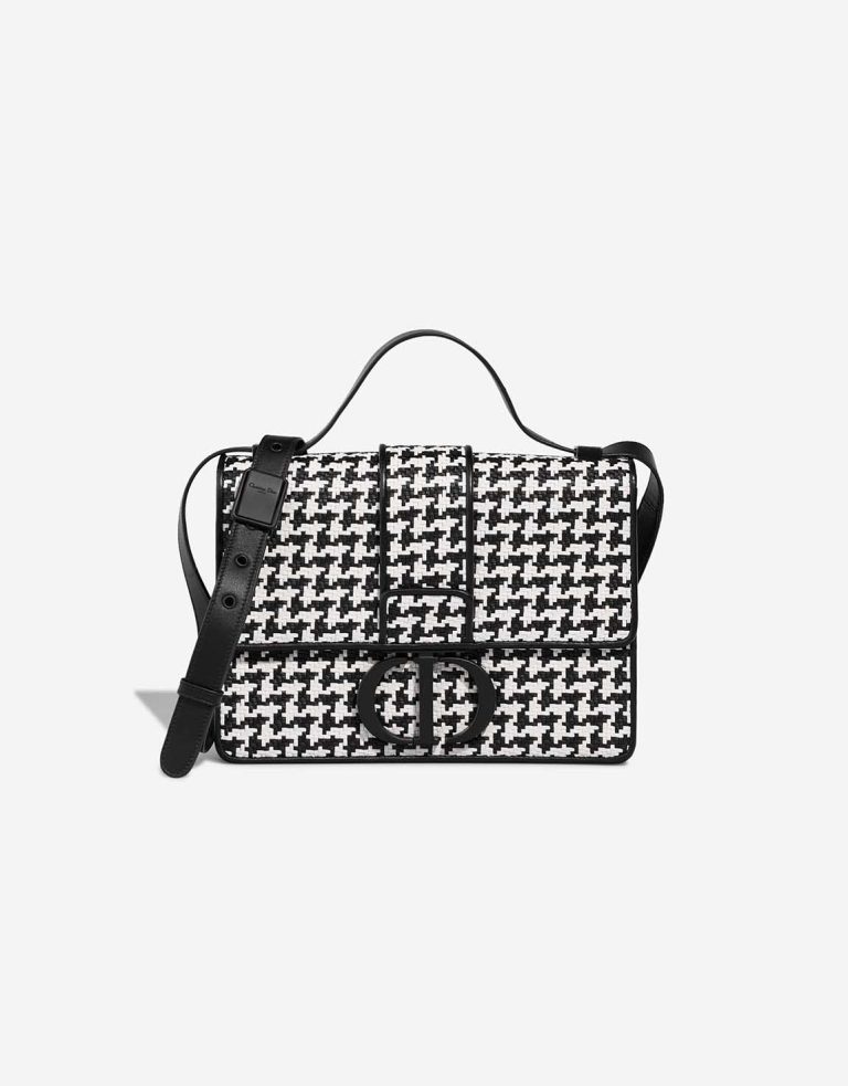 Dior 30 Montaigne Calf Black / White Front | Sell your designer bag