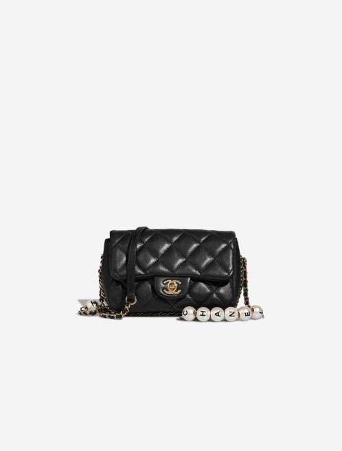 Chanel Chain Around Mini Rectangular Lamb Black Front | Sell your designer bag