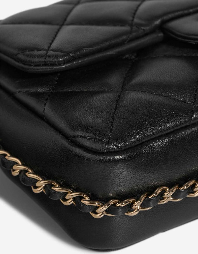 Chanel Chain Around Mini Rectangular Lamb Black Signs of wear | Sell your designer bag