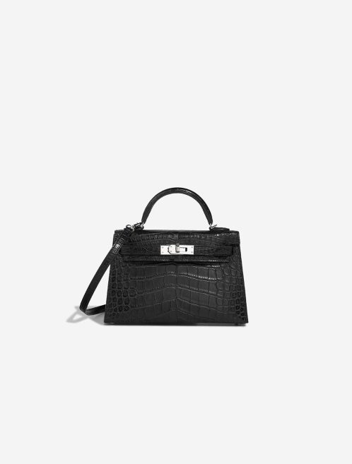 Hermès Kelly Mini Matte Alligator Black Front | Sell your designer bag