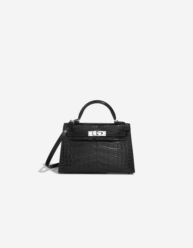 Hermès Kelly Mini Matte Alligator Black Front | Vendre votre sac de créateur