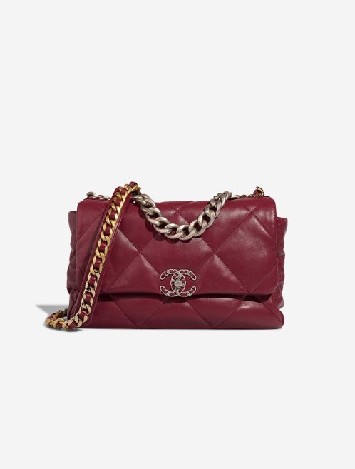 Chanel 19 Flap Bag Large Lamb Burgundy Front | Sell your designer bag