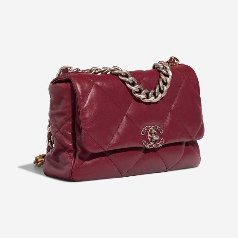 Chanel 19 Flap Bag Large Lammleder Burgundy | Verkaufen Sie Ihre Designer-Tasche