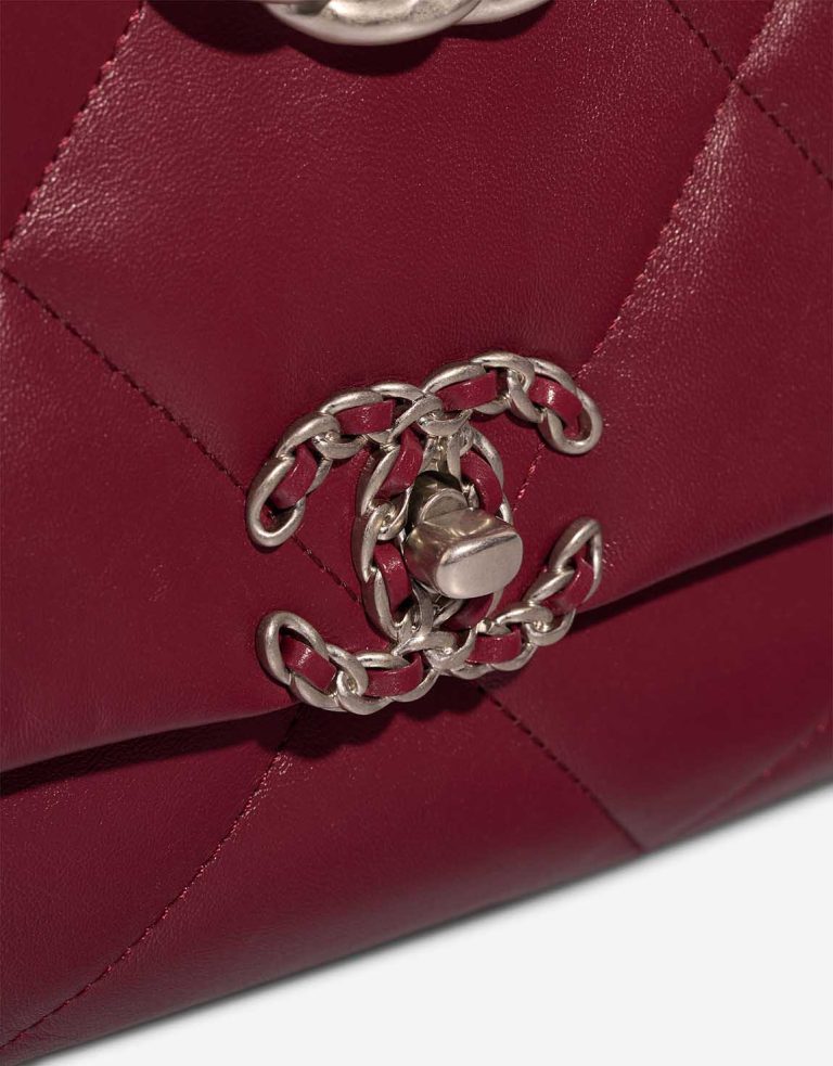 Chanel 19 Flap Bag Large Lamb Burgundy Front | Sell your designer bag