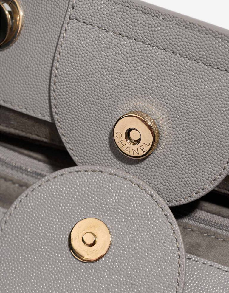 Chanel Deauville Medium Calf Grey Front | Sell your designer bag