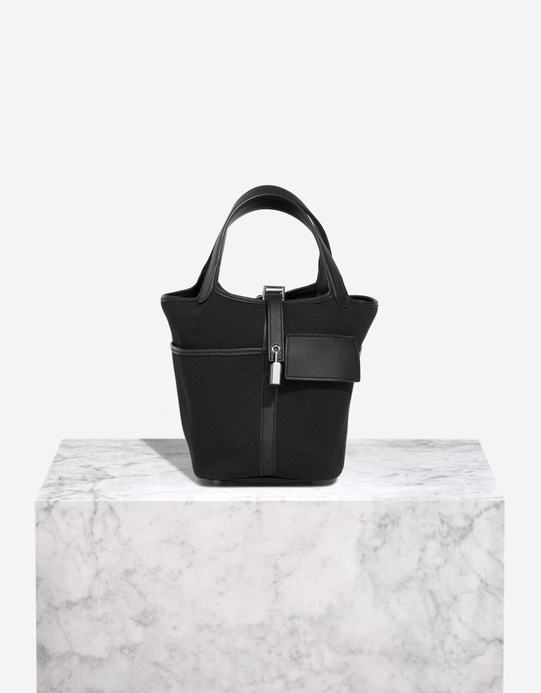 Hermès Picotin 18 Cargo Swift / Toile Goeland Black Front | Vendre votre sac de créateur