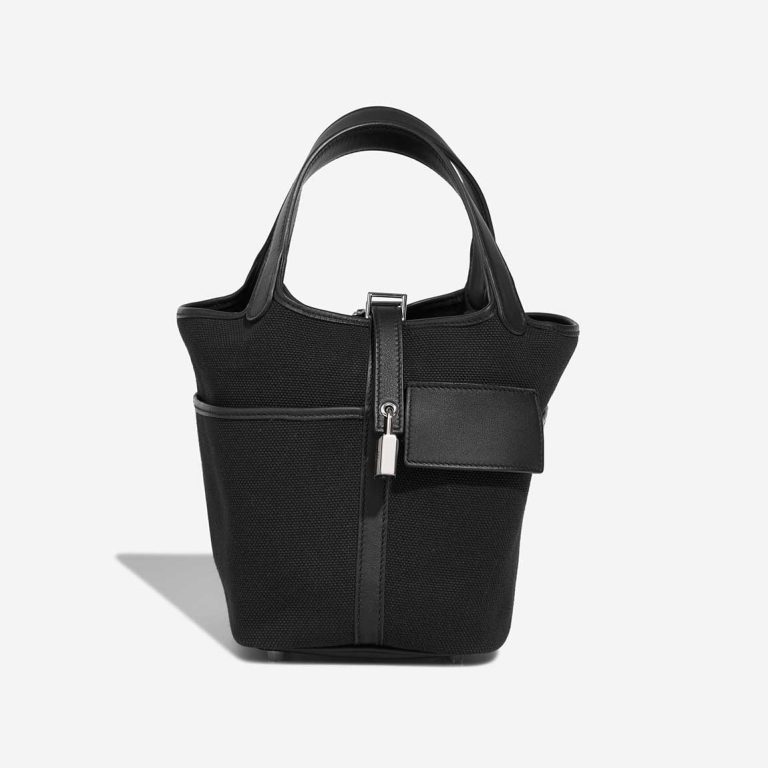 Hermès Picotin 18 Cargo Swift / Toile Goeland Black Front | Vendre votre sac de créateur