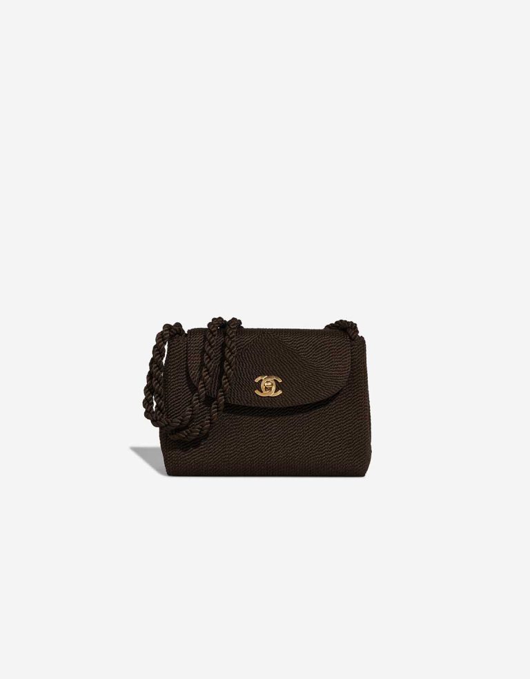 Chanel Timeless Petit sac en soie marron devant | Vendez votre sac de créateur