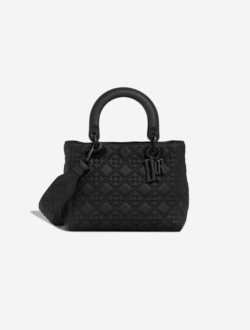 Dior Lady Medium Lamb Black Front | Sell your designer bag