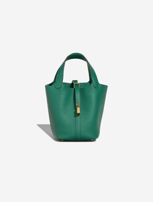 Hermès Picotin 18 Taurillon Clémence Vert Vertigo Front | Verkaufen Sie Ihre Designertasche