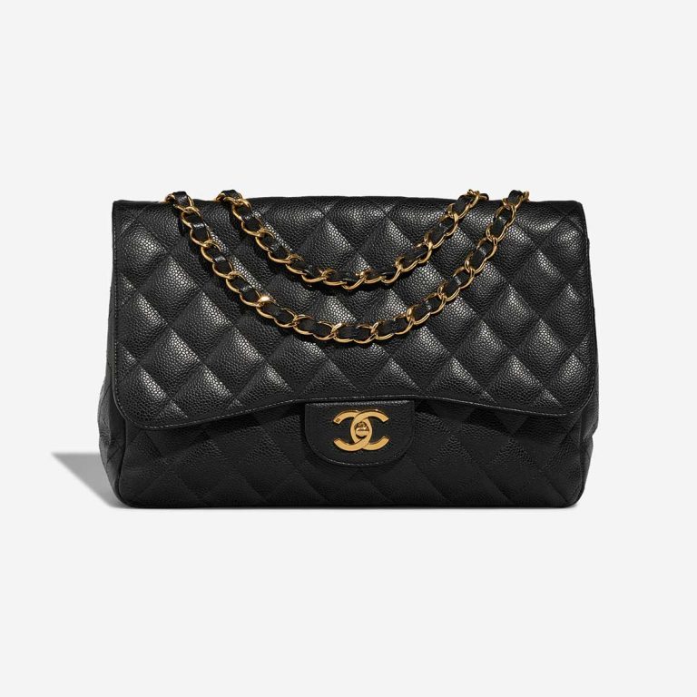 Chanel Timeless Jumbo Caviar Black Front | Sell your designer bag