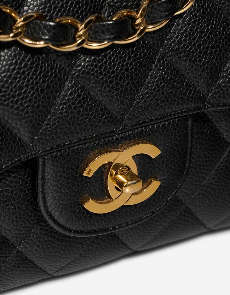 Chanel Timeless Jumbo Caviar Black Closing System | Sell your designer bag