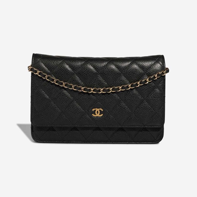 Chanel Wallet On Chain Caviar Black Front | Sell your designer bag