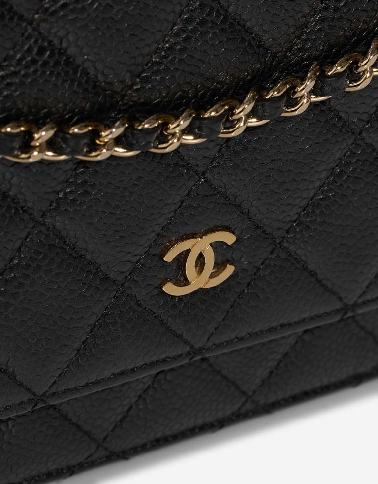 Chanel Wallet On Chain Caviar Black Closing System | Sell your designer bag