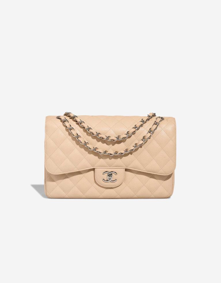 Chanel Timeless Jumbo Caviar Beige Front | Sell your designer bag