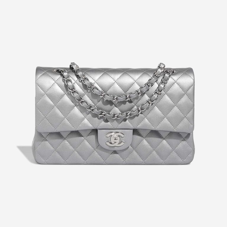 Chanel Timeless Medium Metallic Grey Front | Vendez votre sac de créateur