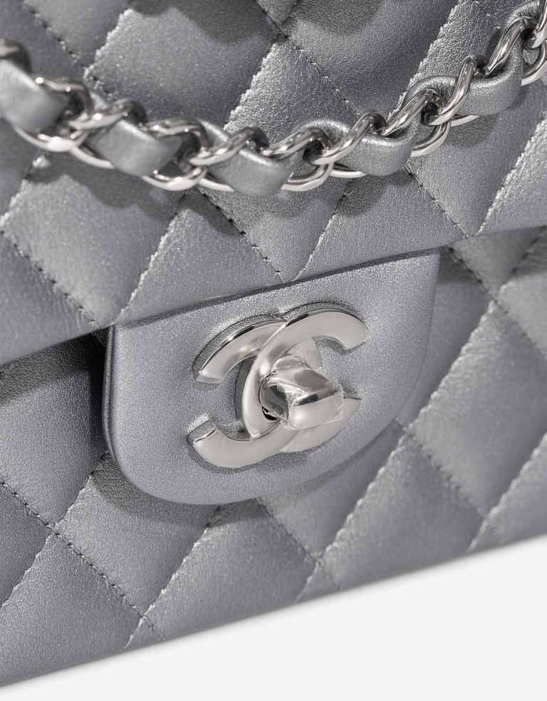 Chanel Timeless Medium Metallic Grey Front | Sell your designer bag