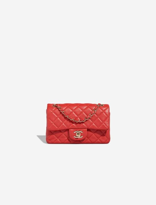 Chanel Timeless Mini Rectangular Lamb Red Front | Sell your designer bag