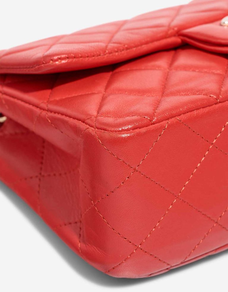 Chanel Timeless Mini Rectangular Lamb Red Signs of wear | Sell your designer bag