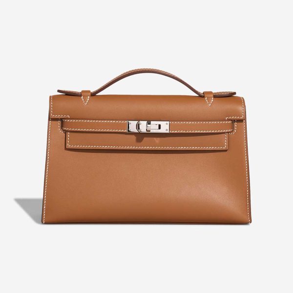 Portefeuille Longue HERMÈS Kelly Rose Argent - Occasion, Fabriqué En France, Modèle Clutch