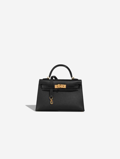 Hermès Kelly Touch Mini Veau Madame / Lizard Black Front | Sell your designer bag