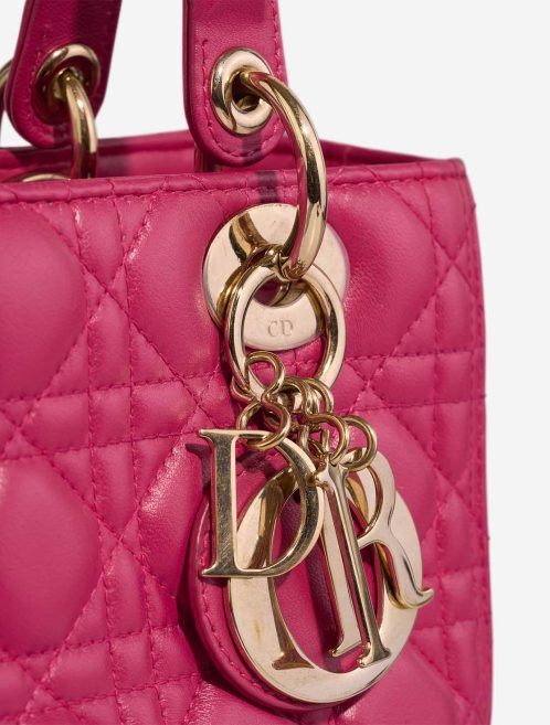 Dior Lady Medium Lambskin Pink Closing System | Sell your designer bag