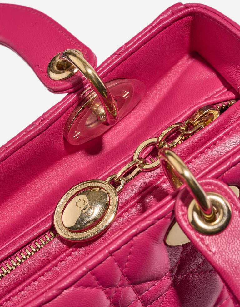 Dior Lady Medium Lammleder Pinkes Verschlusssystem | Verkaufen Sie Ihre Designertasche