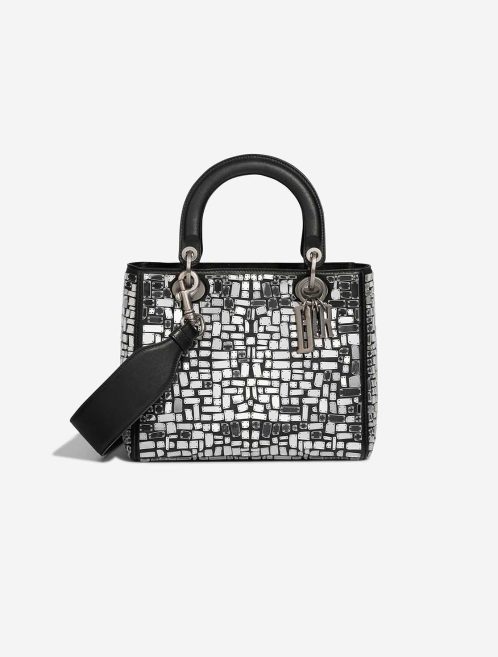 Dior Lady Mosaic of Mirrors Medium Calfskin Silver Front | Sell your designer bag