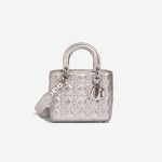 Dior Lady Small  Calfskin Silver Front | Sell your designer bag