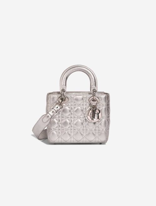 Dior Lady Small  Calfskin Silver Front | Sell your designer bag