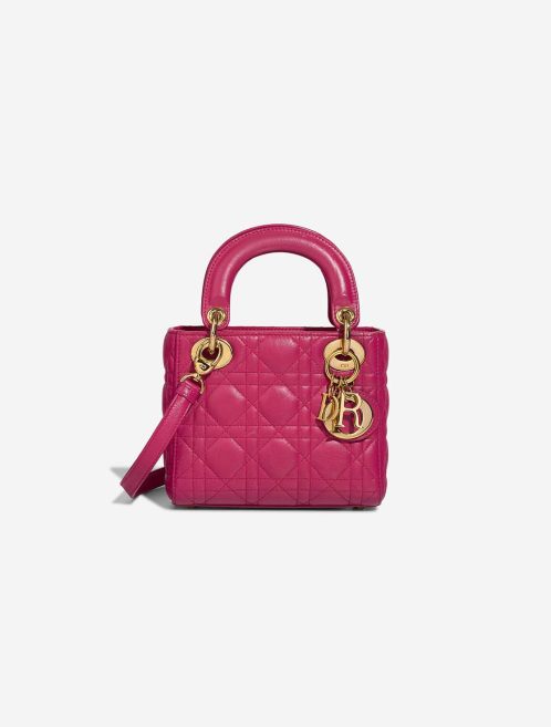 Dior Lady Mini Lamb Pink Front | Sell your designer bag