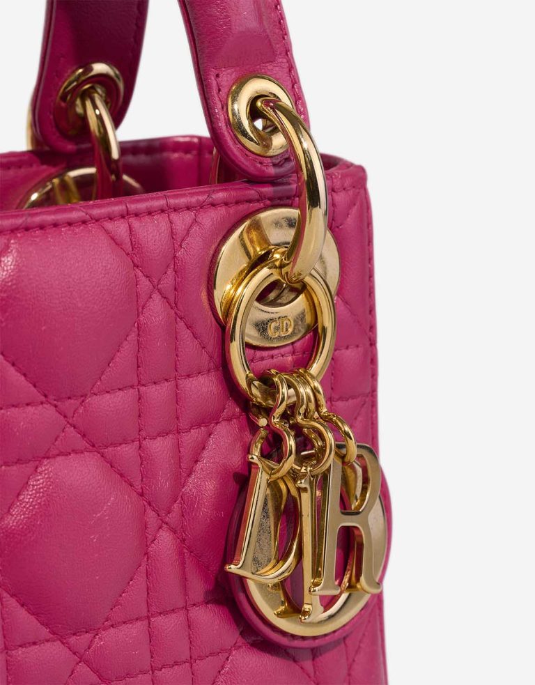 Dior Lady Mini Lamb Pink Front | Sell your designer bag