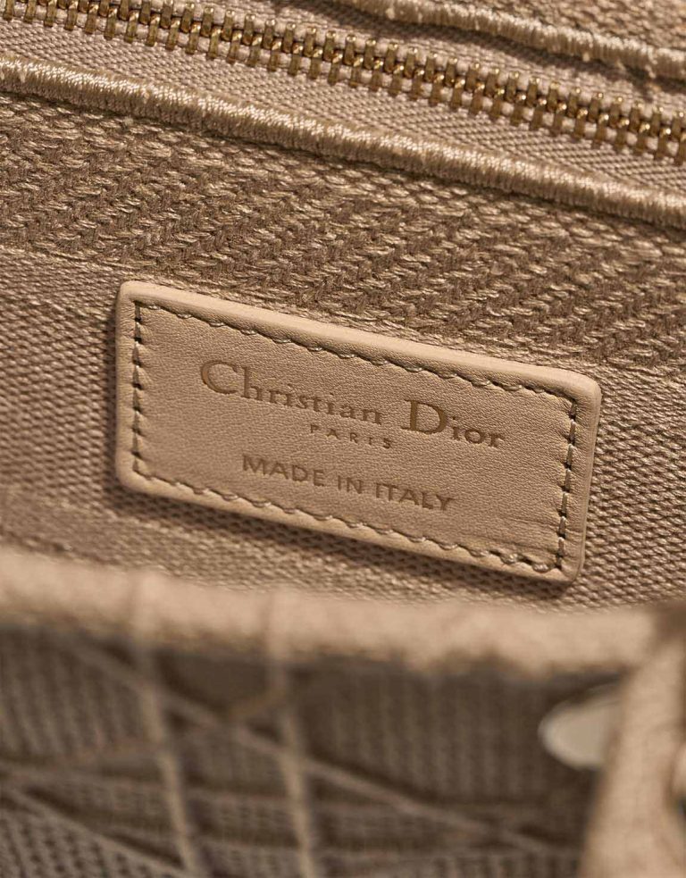 Dior Lady D-Lite Medium Canvas Beige Logo | Verkaufen Sie Ihre Designer-Tasche